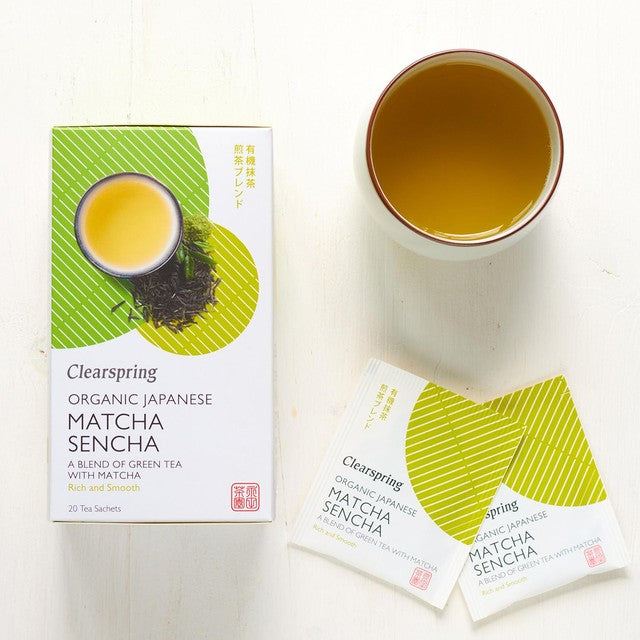 Clearspring matcha sencha green tea bags 20 pack - British product
