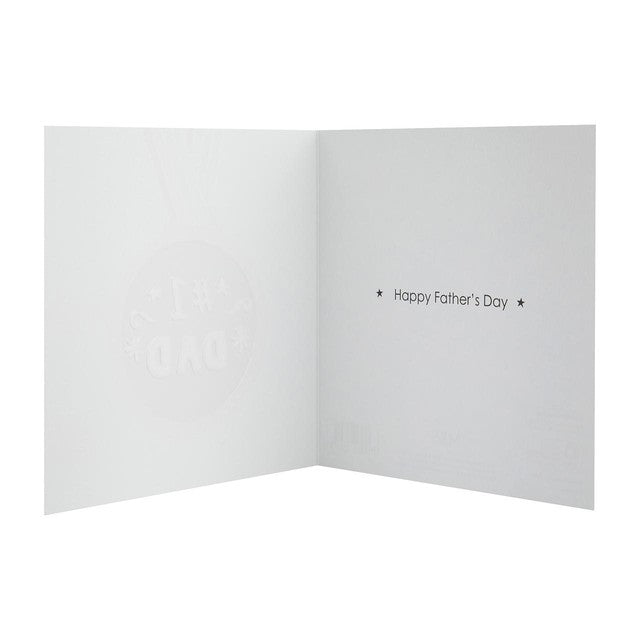 M&S Father's Day card medal design 15x15cm, UK version