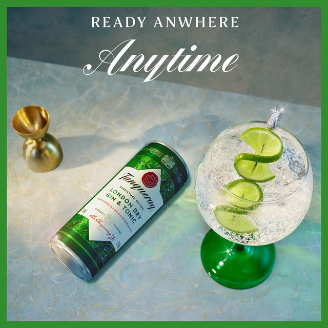 Tanqueray London Dry Gin & Tonic ready to drink can 250ml (British brand)