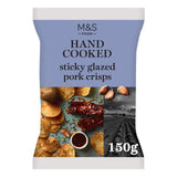 M&S glazed pork flavour crisps 150g, imported from the UK