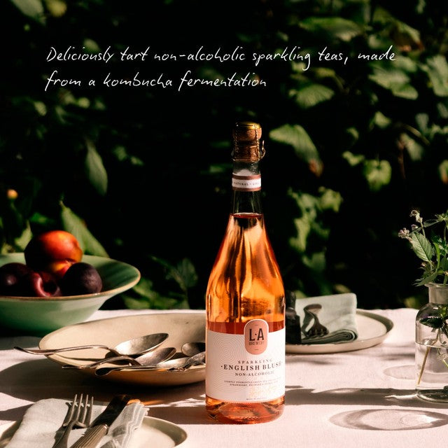 LA Brewery Sparkling English Blush Kombucha 750ml, UK version