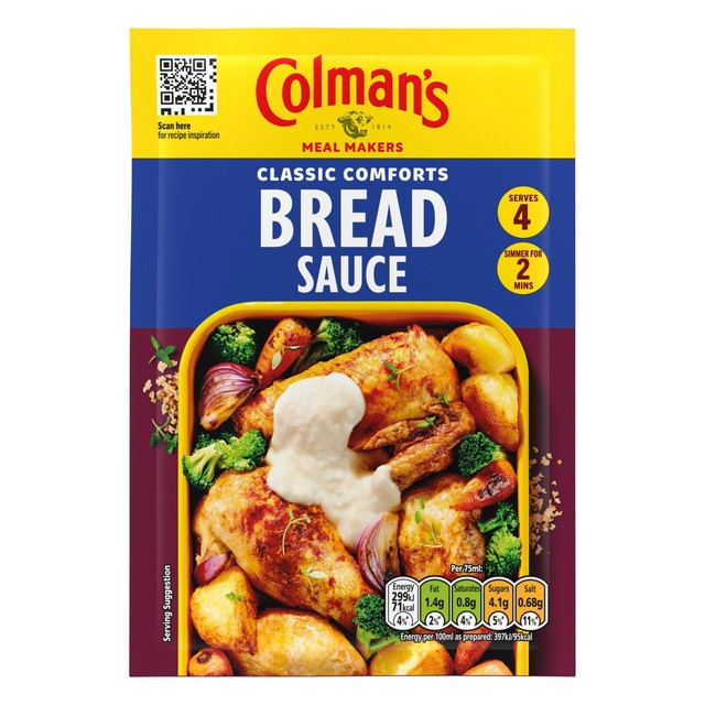 Colman's Bread Sauce Mix 40g, imported from the UK