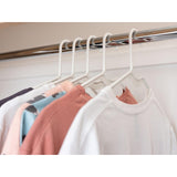 Addis solid plastic clothes hangers white pack of 5 - British product