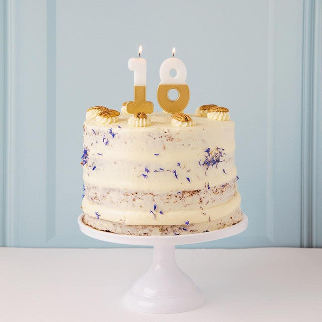 Talking Tables Number 8 Gold Candle 30g (British brand)