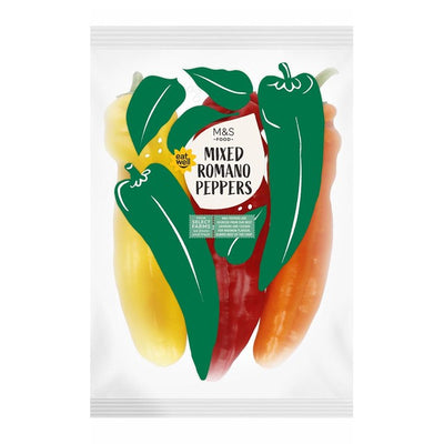 Poivrons pointus romains mélangés M&S Frais 3 par paquet