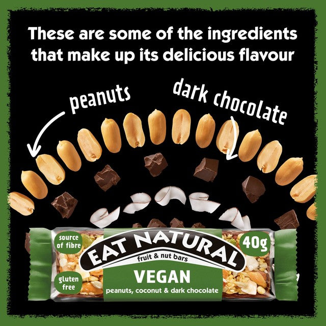 Eat Natural vegan bar peanuts coconut dark chocolate, imported from the UK