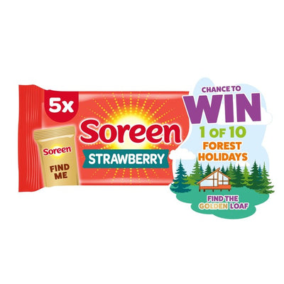 M&S Soreen Strawberry Lunchbox Loaves Malt Loaf Snackbarer 5x30g - Kjøp på nett hos McGrocer
