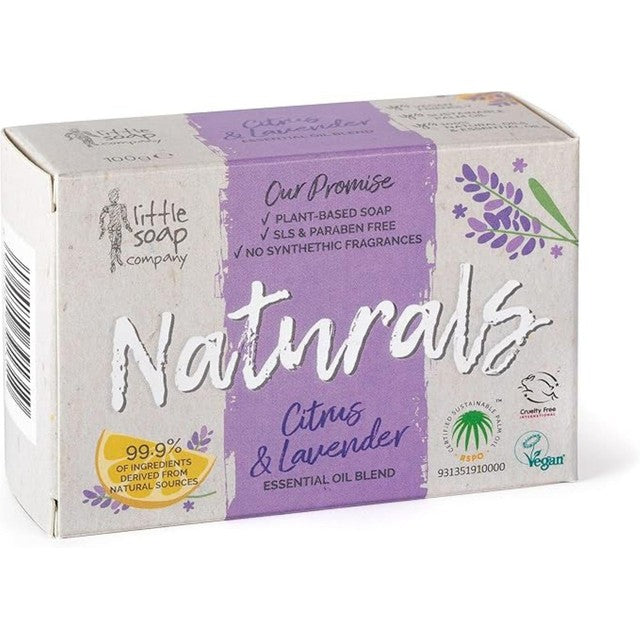 Little Soap Company bar soap citrus lavender 100g, UK version