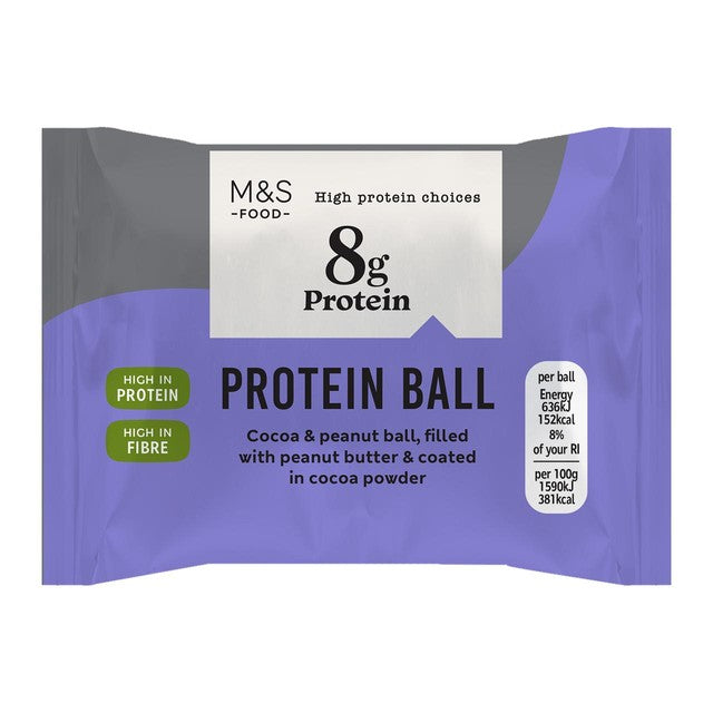 M&S Protein Ball Date Peanut Butter 40g, imported from the UK