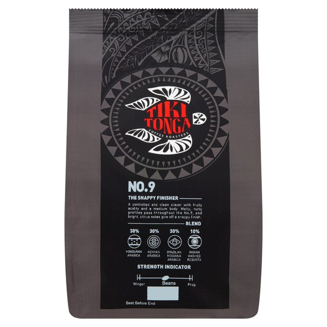 Tiki Tonga Blend No.9 Whole Coffee Beans (British brand)