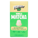 Perfect Ted vanilla bean matcha pods 10 pack, imported from the UK