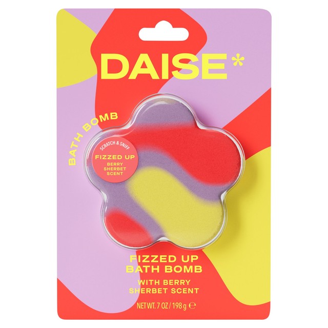 DAISE Fizzed Up Berry Sherbet bath bomb, imported from the UK