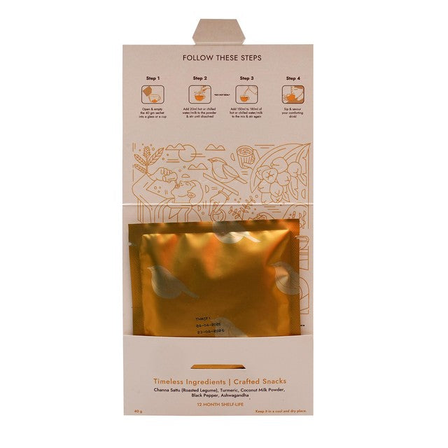 Lumara Turmeric Noor roasted chana sattu drink powder 40g, UK version