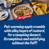 Aunt Bessie's apple crumble dessert - British product