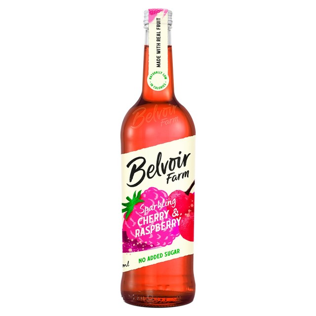 Belvoir Farm sparkling cherry and raspberry drink 750ml - British product
