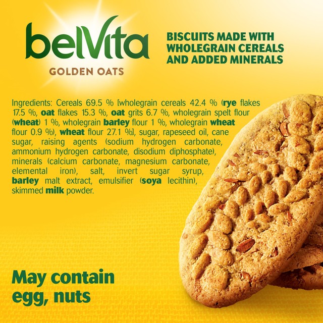 Belvita Golden Oats breakfast biscuits - British product