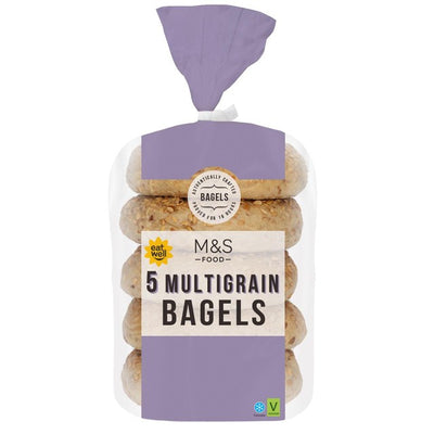 M&S Multigrain Sourdough Bagels 5-pakning