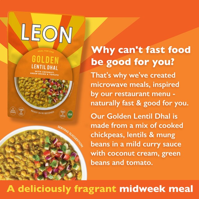 Leon Golden Lentil Dhal ready meal 250g, UK version
