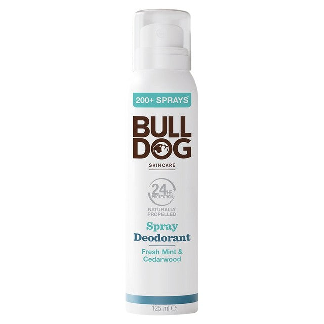 Bulldog fresh mint and cedarwood deodorant spray - British product