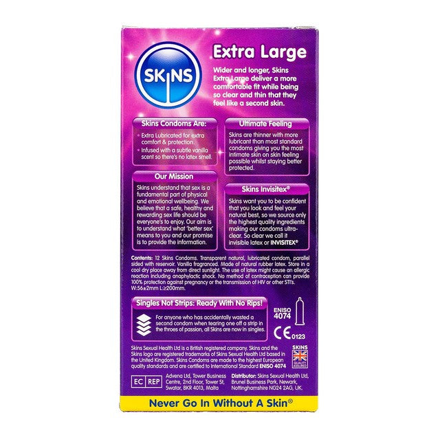 Skins Extra Large Condoms (British brand)