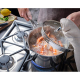 Stellar Profile 18cm Draining Saucepan 2.3L stainless steel - British product