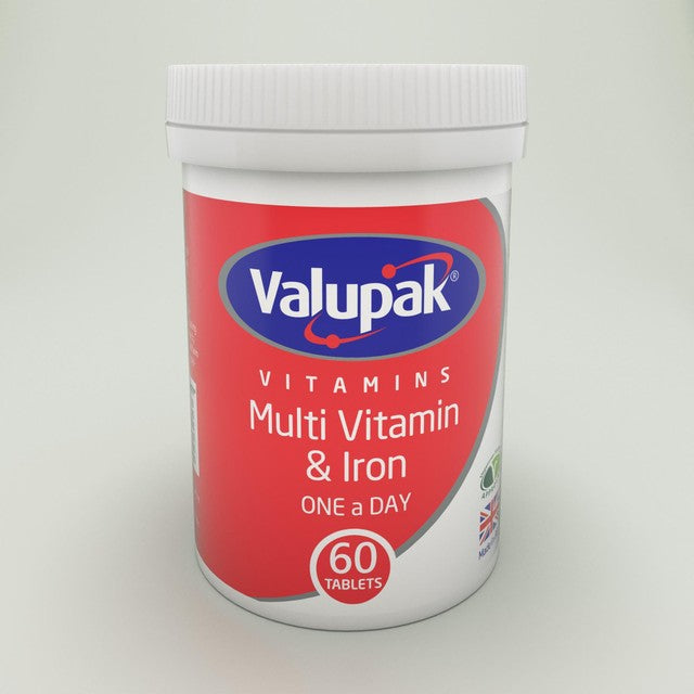 Valupak multivitamin & iron tablets 50 tablets (British brand)
