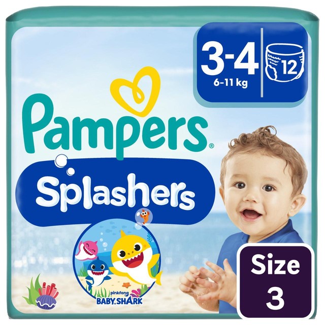 Pampers Splashers swim nappies Size 3-4 (6-11kg), imported from the UK
