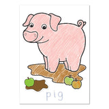 Orchard Toys Farmyard Sticker Colouring Book A4 Size, imported from the UK