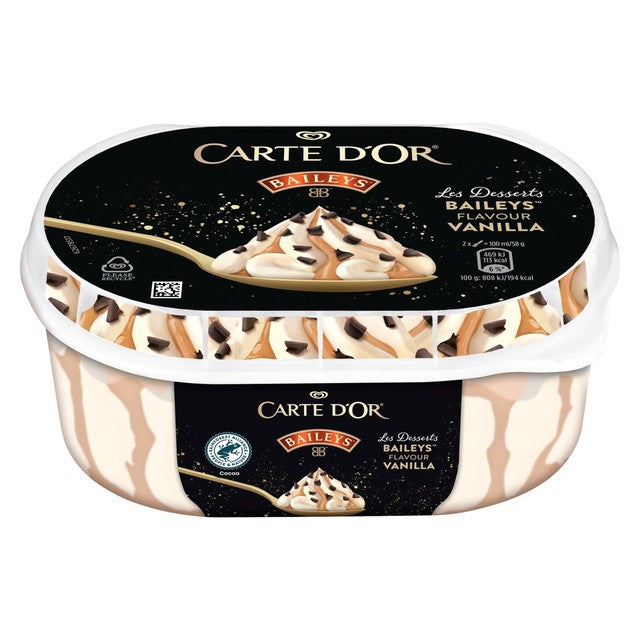 Carte D'Or Bailey's ice cream dessert 825ml - British product