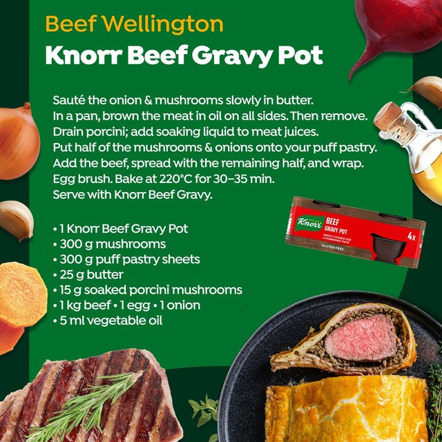 Knorr beef gravy pots 4 x 28g, UK version