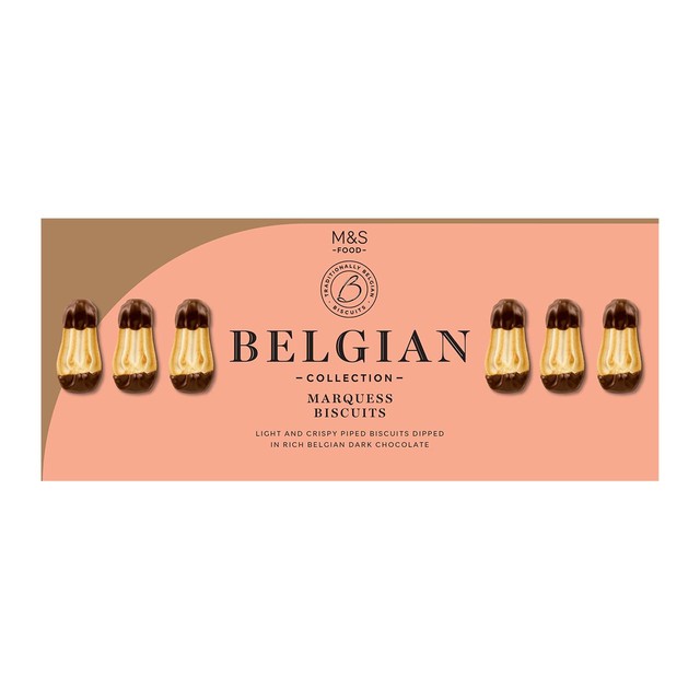 M&S Marquess biscuits dipped in Belgian dark chocolate 100g box, imported from the UK