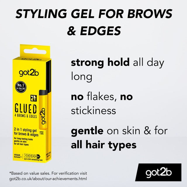 Schwarzkopf got2b Glued hair gel for brows and edges 16ml (British brand)