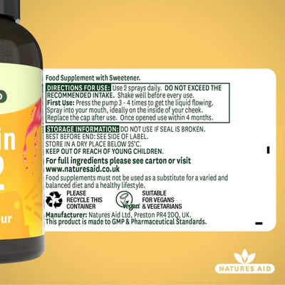 M&S Vitamin B12 1000g munnspray kirsebærsmak 30ml - Kjøp online hos McGrocer