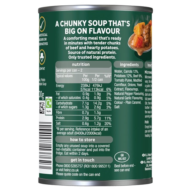 Heinz Chunky Beef and Potato Soup 400g, UK version