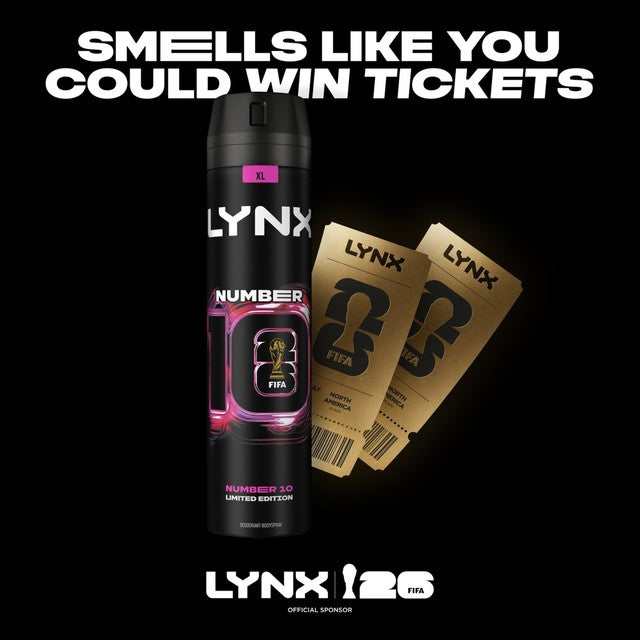 Lynx Number 10 antiperspirant deodorant aerosol - British product