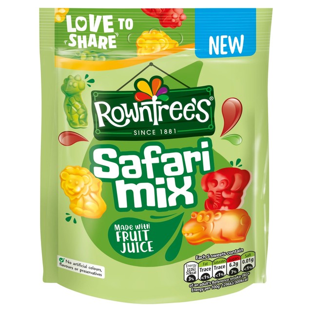 Rowntree's Safari Mix fruit jelly sweets 115g (British brand)