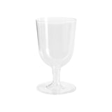 Duni transparent plastic wine glasses 150ml (British brand)