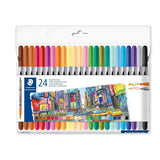 Staedtler Design Journey double-ended fibre-tip colouring pens 24-pack (British brand)