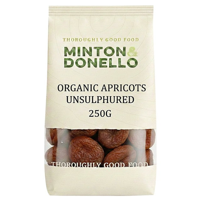 Minton & Donello unsulphured dried apricots 250g, imported from the UK