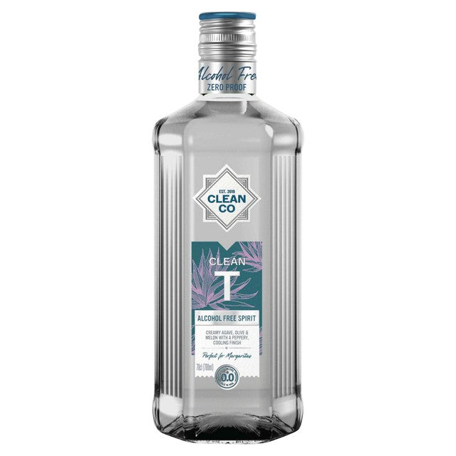 CleanCo Clean T alcohol-free tequila alternative 70cl - British product