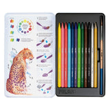 Milan woodless watersoluble colour pencils 12-piece set with brush, imported from the UK