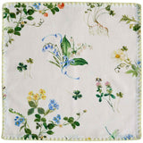 M&S cotton linen floral napkin set green, UK version