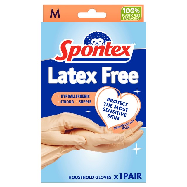 Spontex Latex Free Household Gloves Medium (British brand)