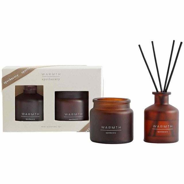 M&S Apothecary Warmth Mini Scenting Set with amber fragrance, imported from the UK