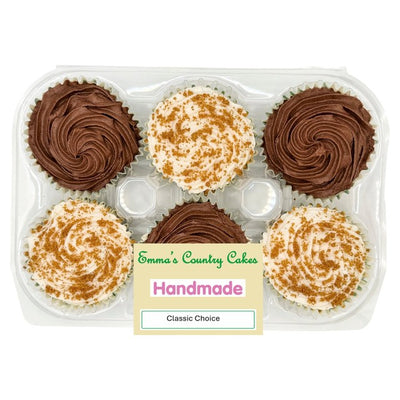 Emma's Country Cakes Biscoff und Schokoladen-Cupcake-Kombination 6er-Packung
