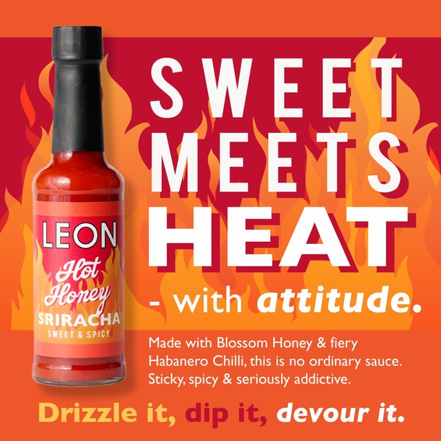 Leon Hot Honey Sriracha sauce, UK version