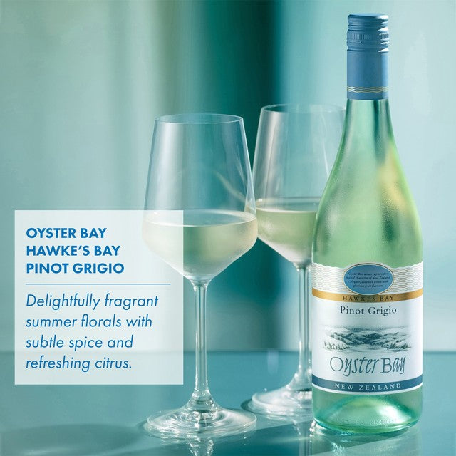 Oyster Bay Pinot Grigio wine 75cl, imported from the UK