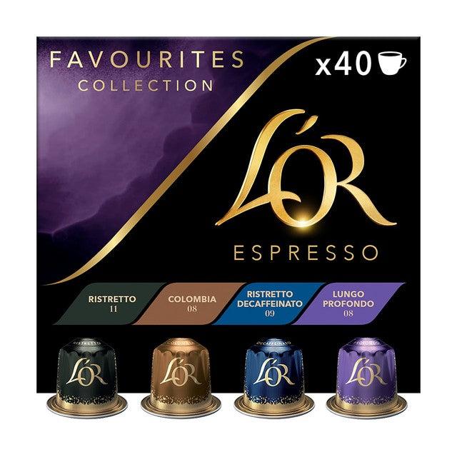 L'OR Favourites Assortment coffee pods 40 pods, UK version