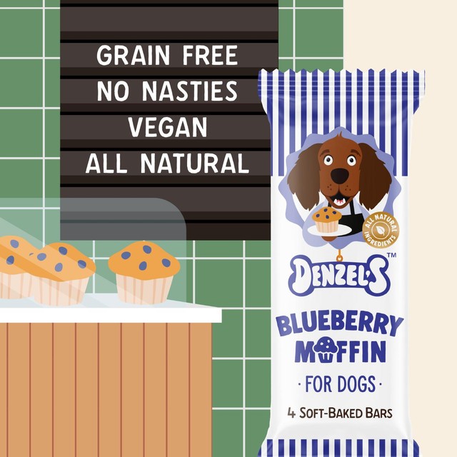 Denzel's Blueberry Muffin dog treat bars 60g - British product