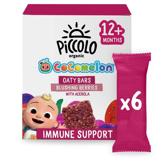 Piccolo Blushing Berries Oaty Bar 6 x 23g, imported from the UK
